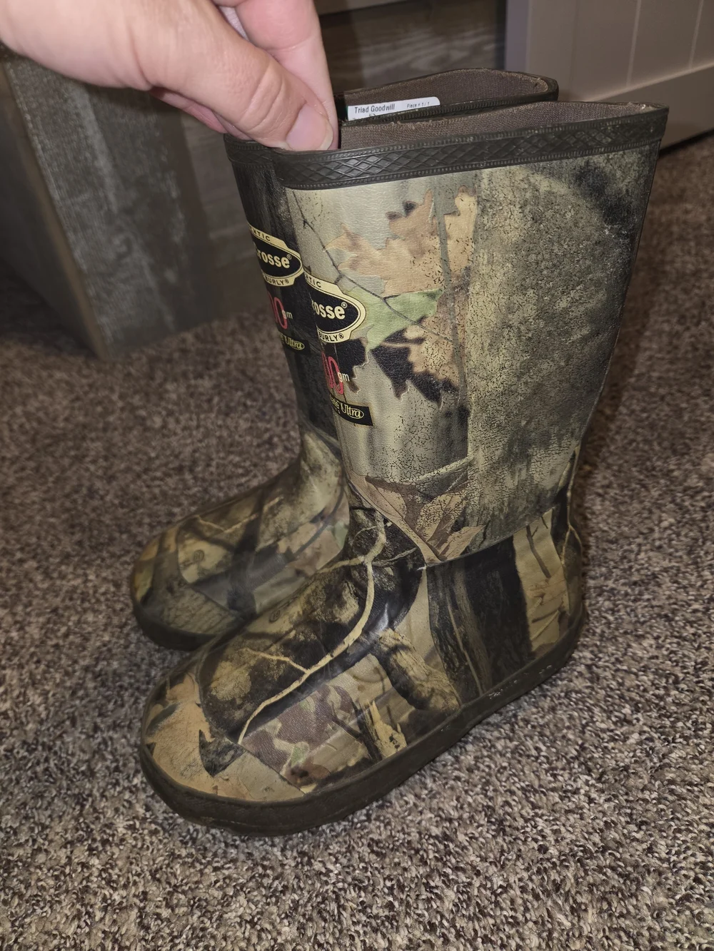 LaCrosse Kids Camo Waterproof Rain Boots - Brown/Green
